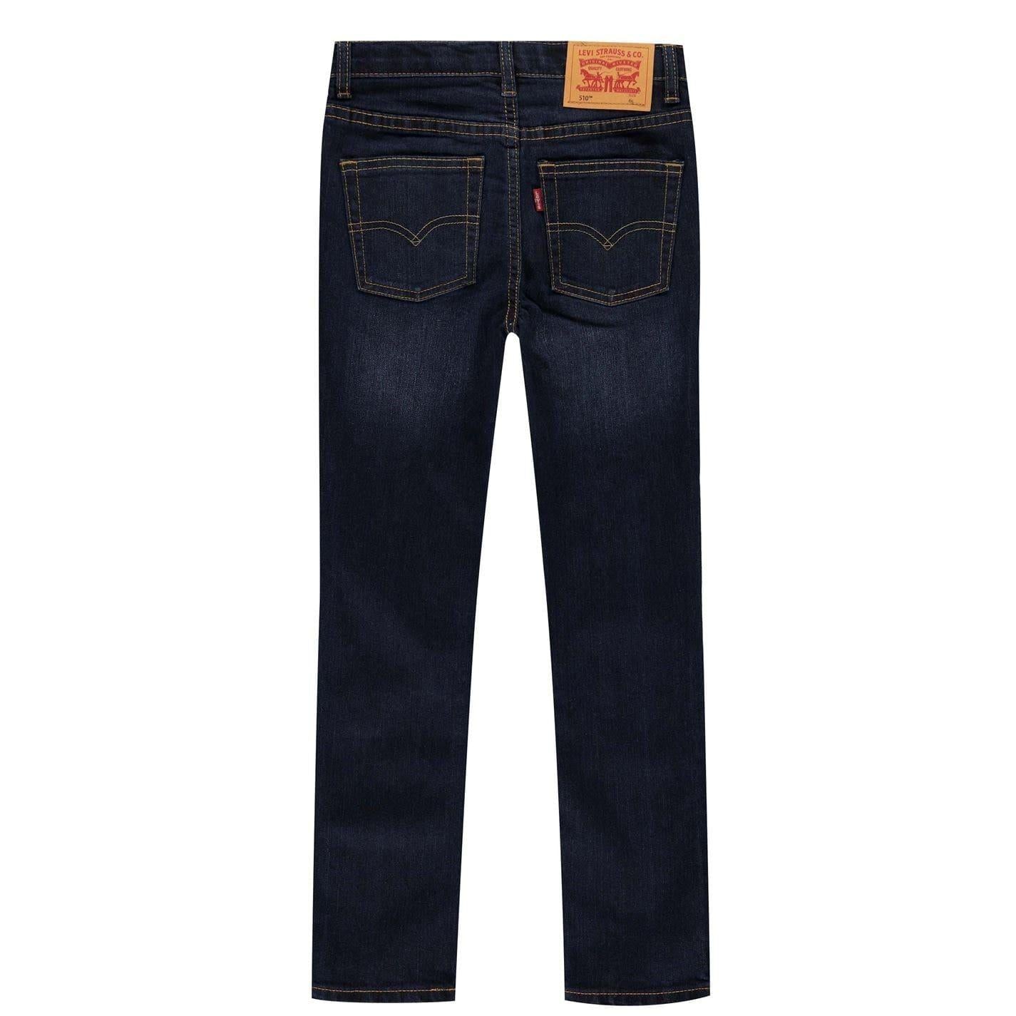 Dark Navy - Back - Levis Childrens-Kids 510 Skinny Jeans