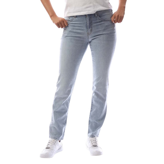 Blue - Front - Levis Womens-Ladies Denim High Rise Straight Leg Jeans