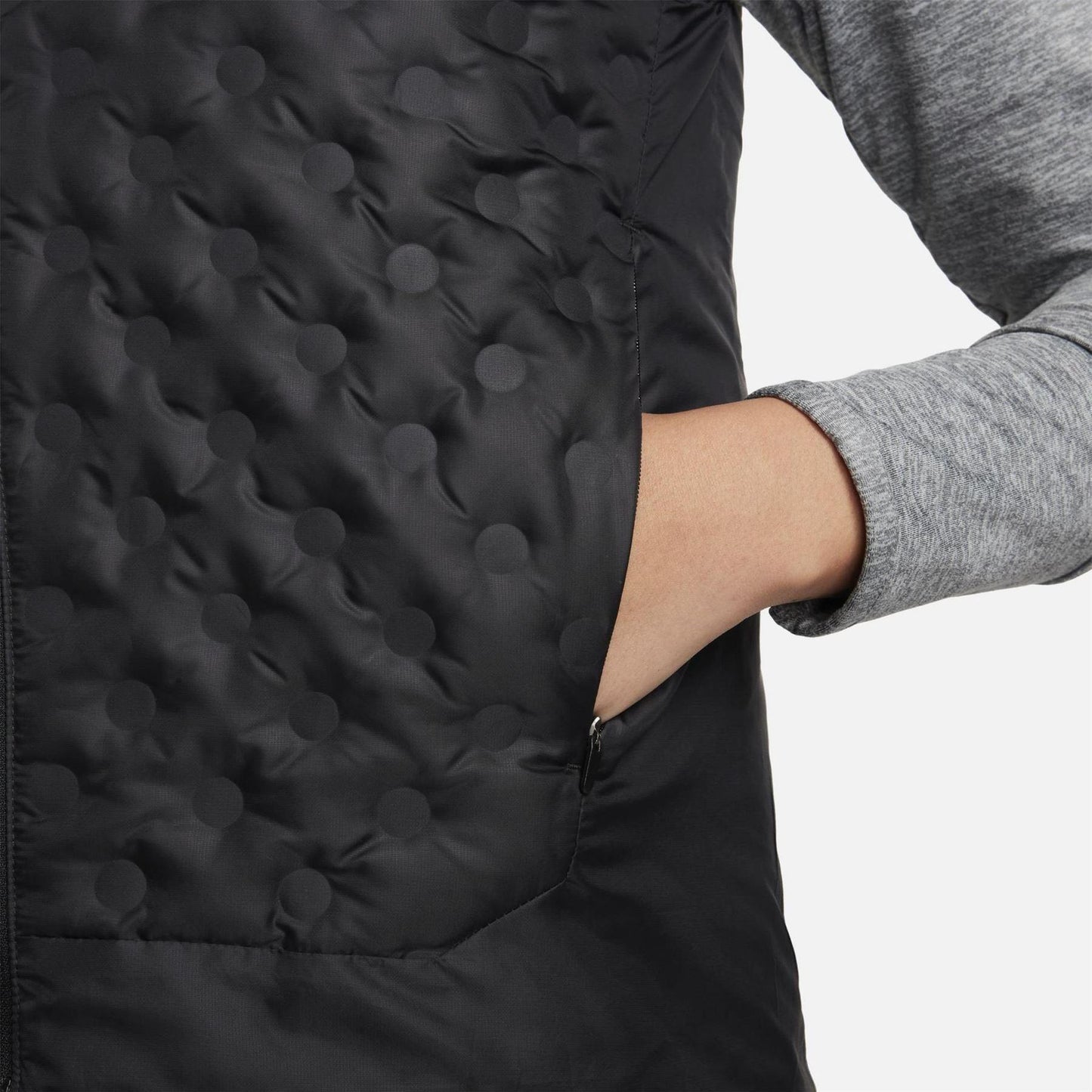 Black - Pack Shot - Nike Womens-Ladies Repel Aeroloft Therma-Fit Gilet