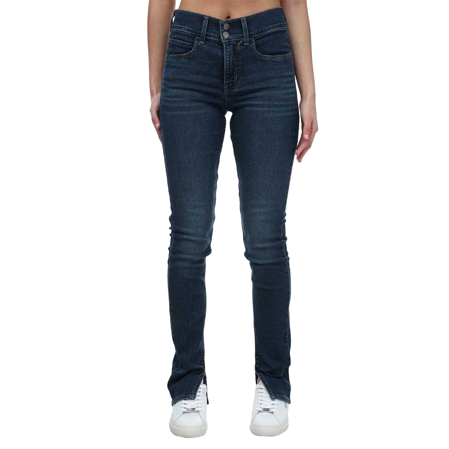 Dark Blue - Lifestyle - Levis Womens-Ladies 311 Denim Split Hem Shaping Skinny Jeans