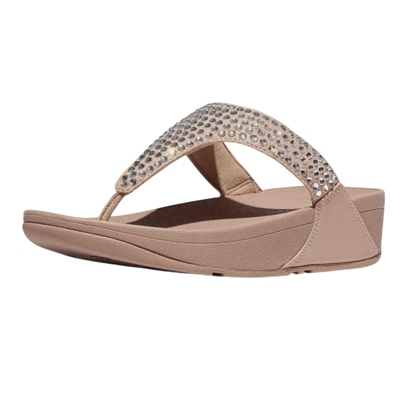 Beige - Close up - Fit Flop Womens-Ladies Lulu Maxi Crystal Sandals