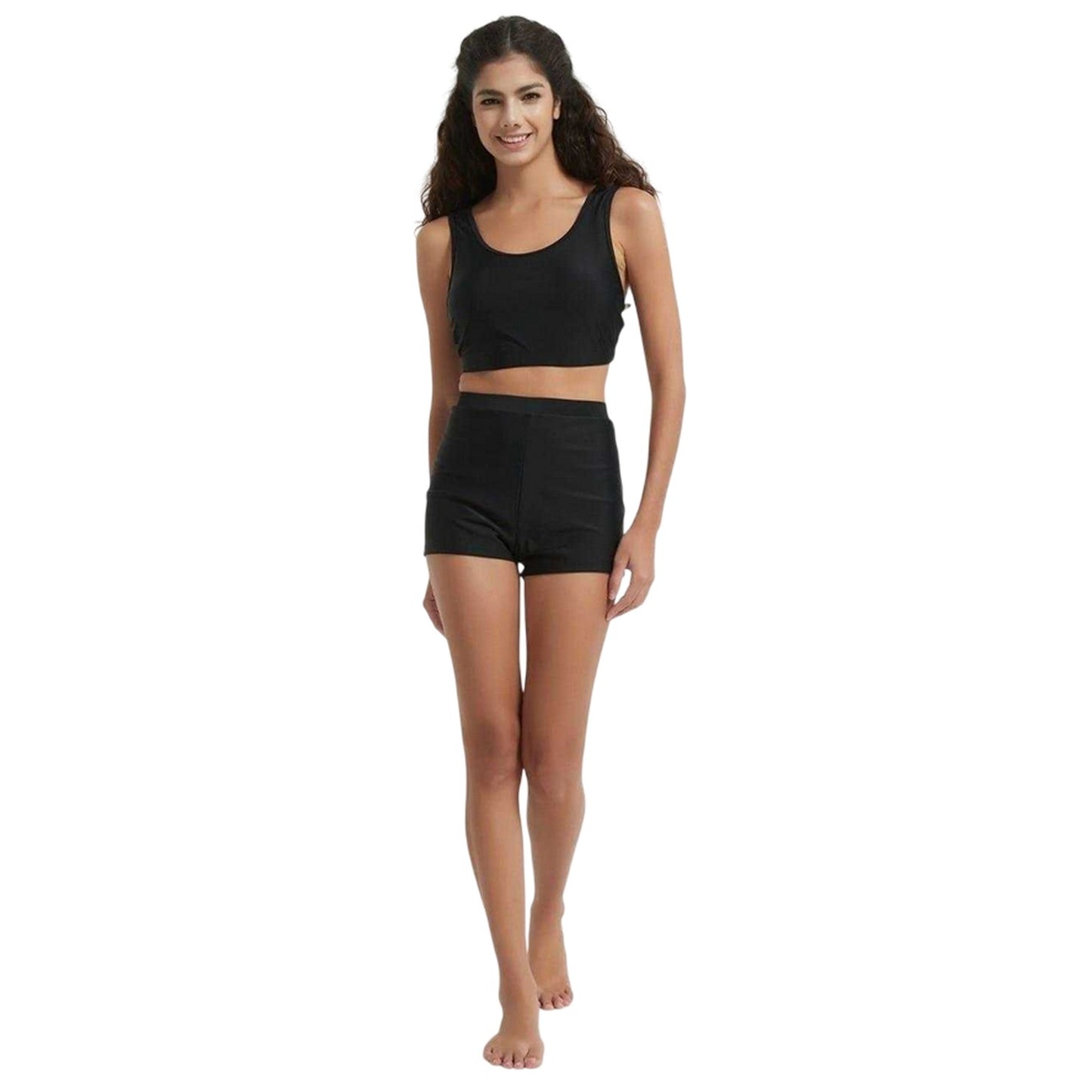 Black - Lifestyle - Be You Womens-Ladies Crop Bikini Top