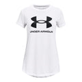 White - Front - Under Armour Childrens-Kids Logo T-Shirt