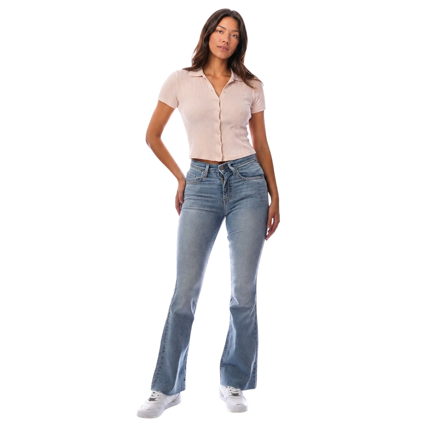 Blue - Lifestyle - Levis Womens-Ladies 5 Pockets Flared Jeans