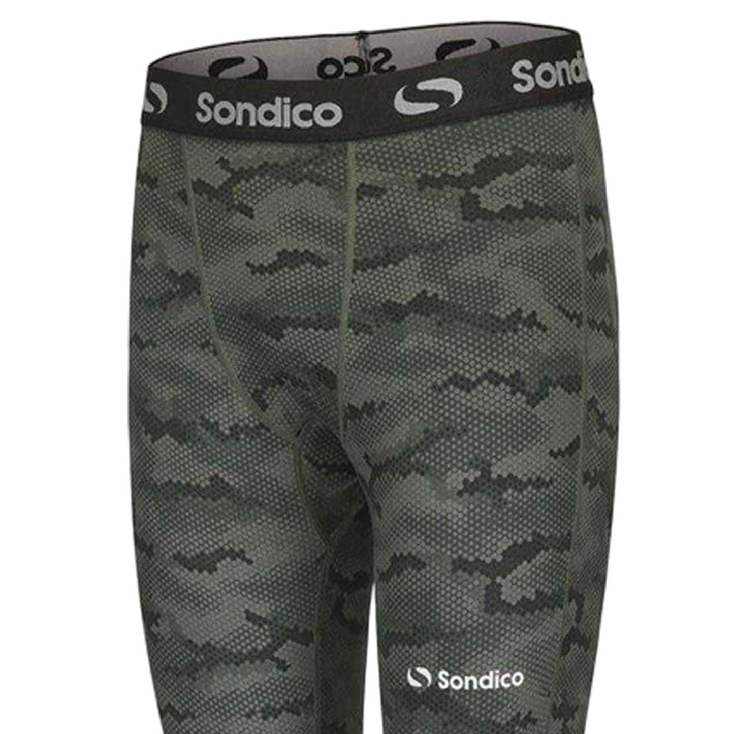 Green - Lifestyle - Sondico Mens Core Camo Base Layer Leggings