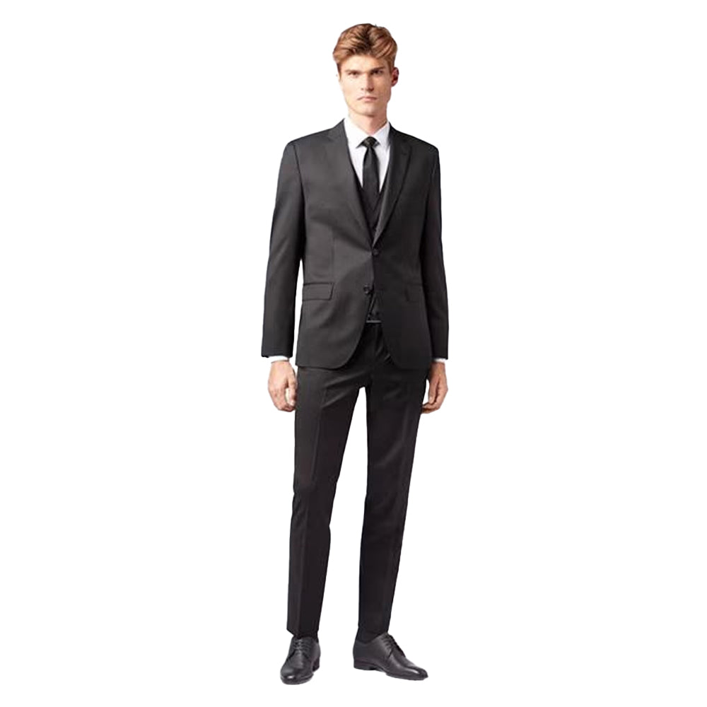 Black - Side - Boss Mens Wilson Waistcoat