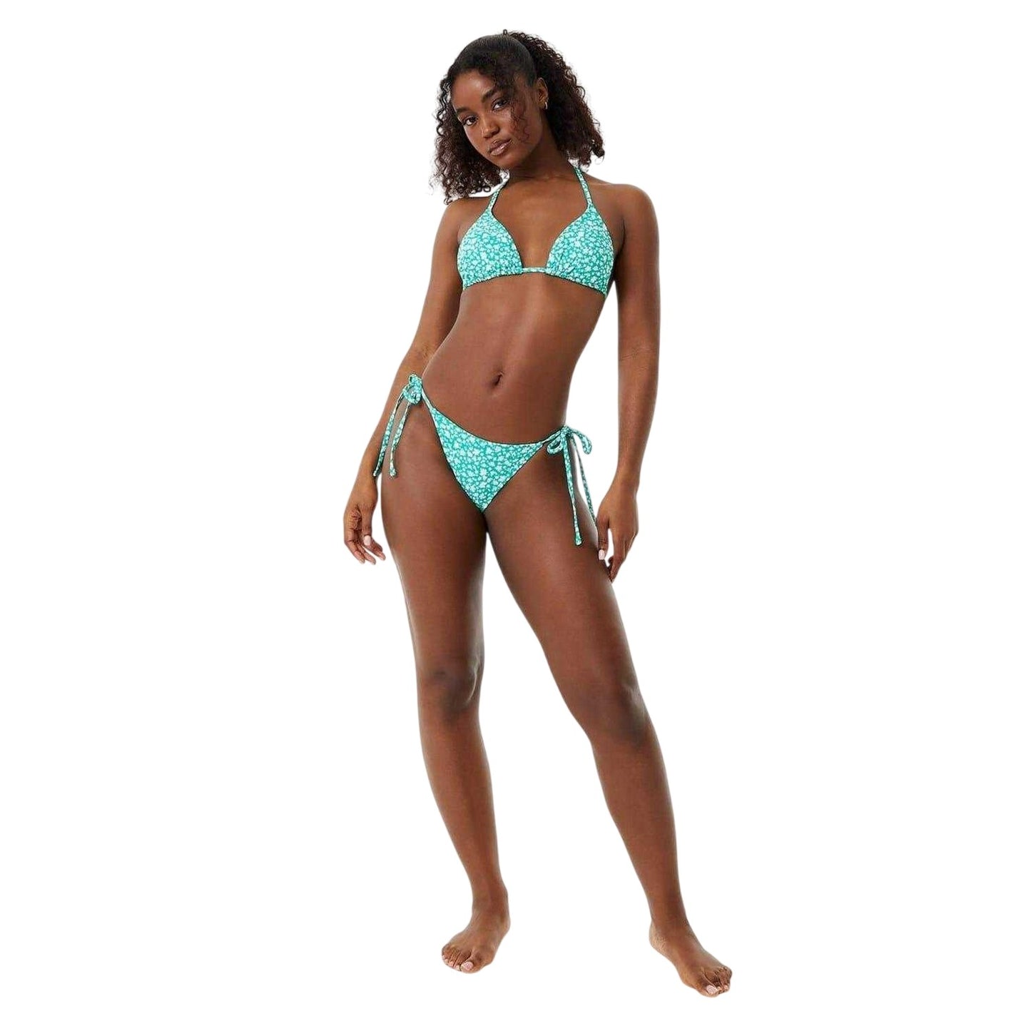 Green - Side - Jack Wills Womens-Ladies Tie Detail Bikini Bottoms