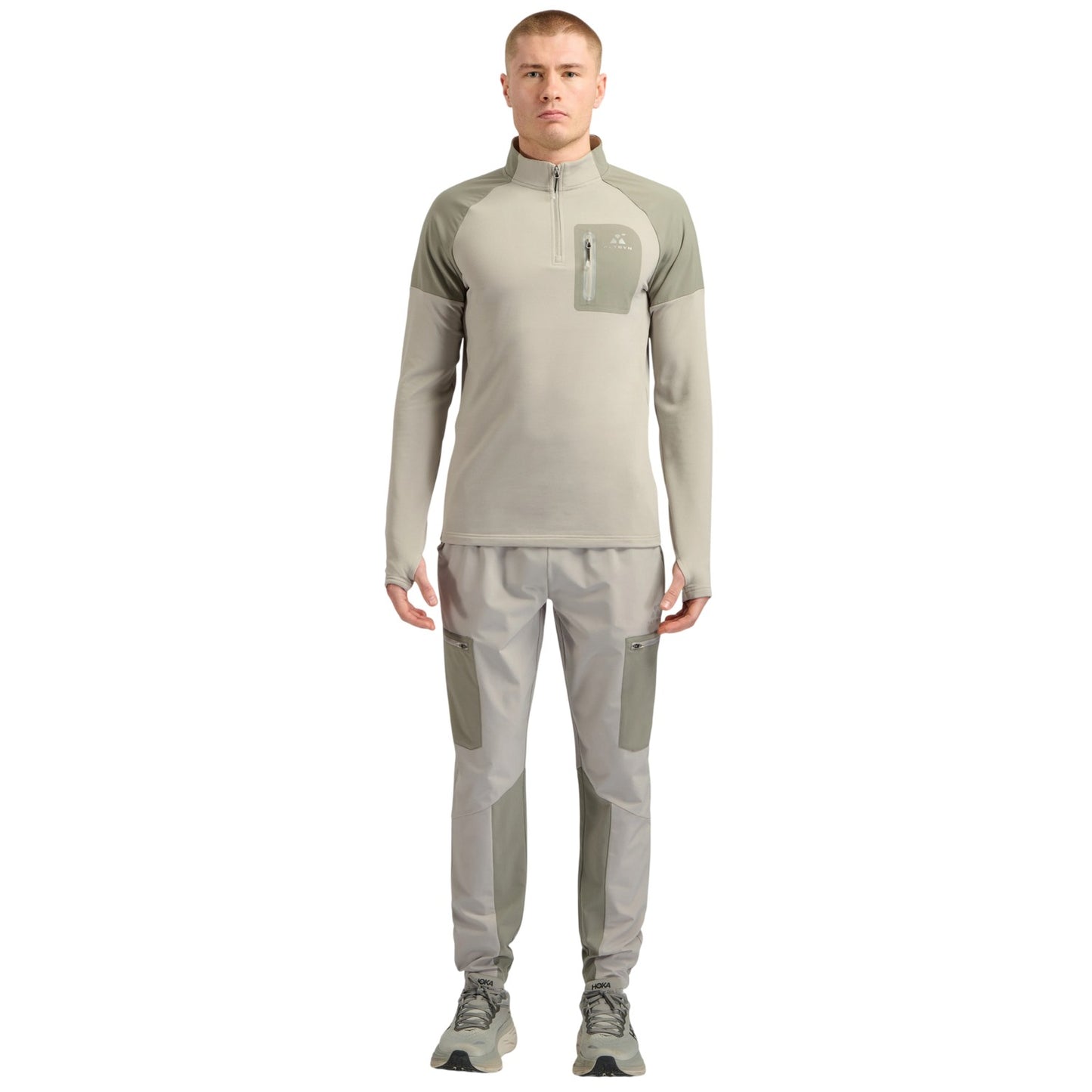 Grey - Lifestyle - ALTRYN Mens Colour Block Tracksuit Bottoms