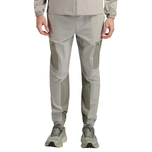 Grey - Front - ALTRYN Mens Colour Block Tracksuit Bottoms