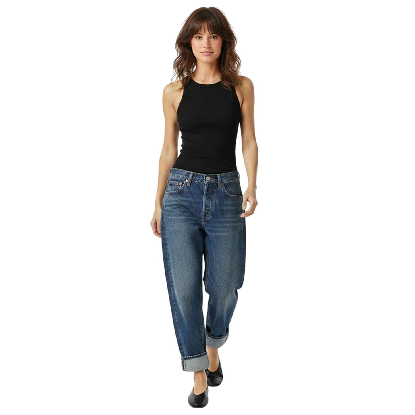 Gold Digg Slvdg - Pack Shot - Levis Womens-Ladies 501 5 Pockets Straight Leg Jeans