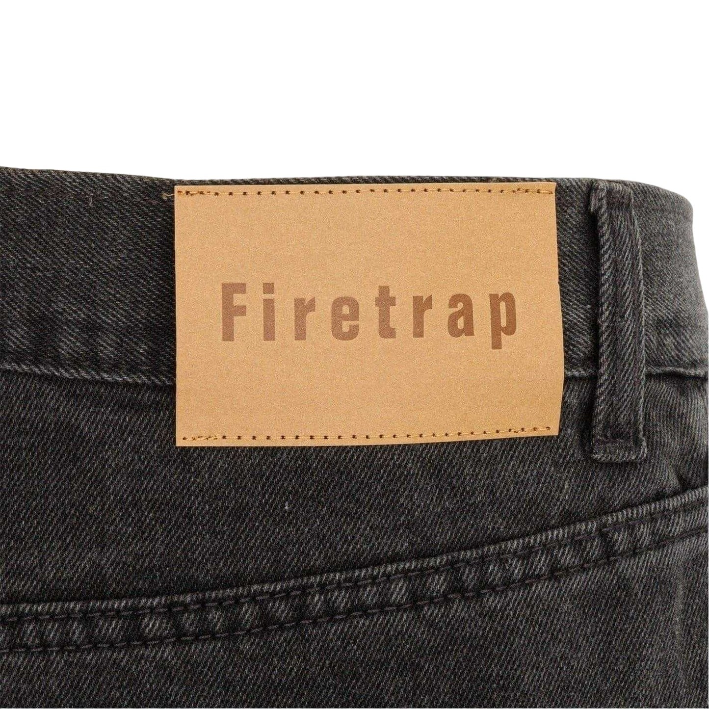 Charcoal - Pack Shot - Firetrap Mens Denim Jeans