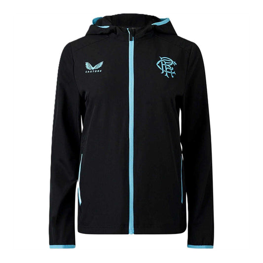 Brilliant White - Front - Castore Womens-Ladies Rangers FC Hooded Jacket