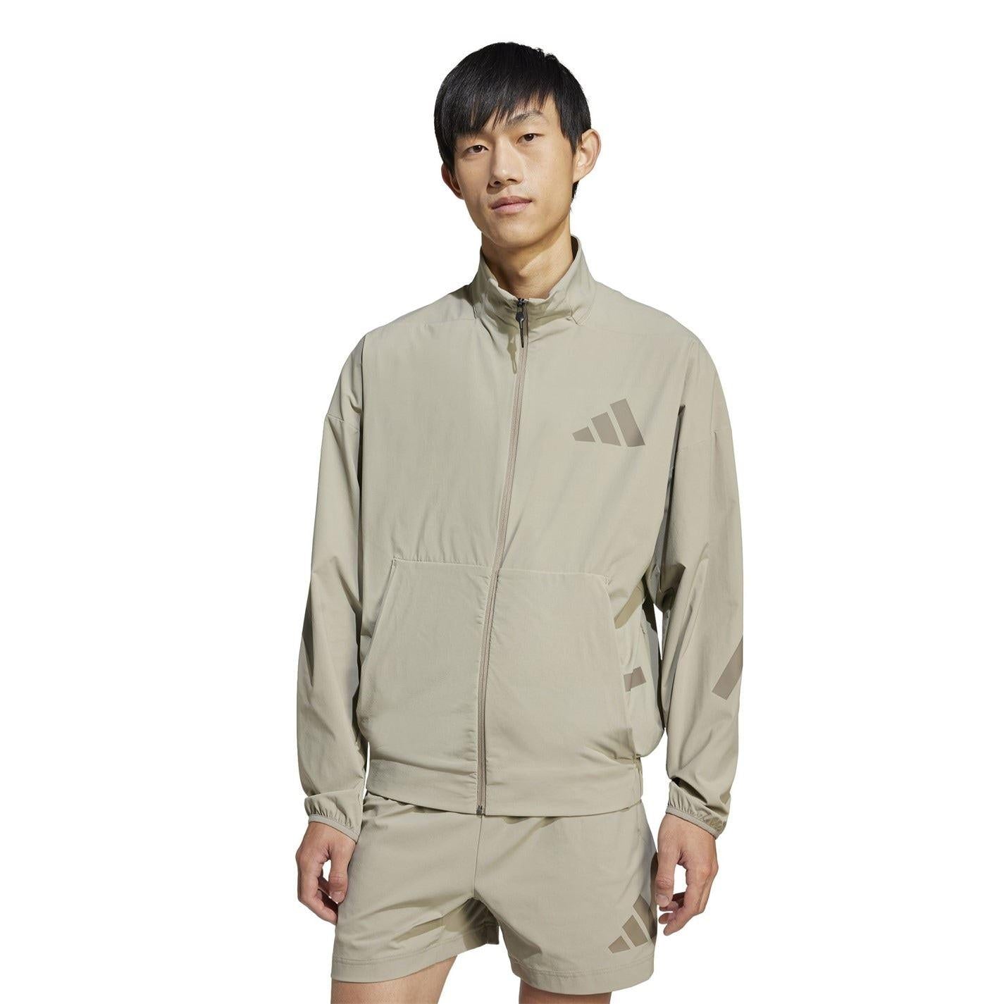Putty - Side - Adidas Mens Z.N.E. Logo Loose Track Jacket