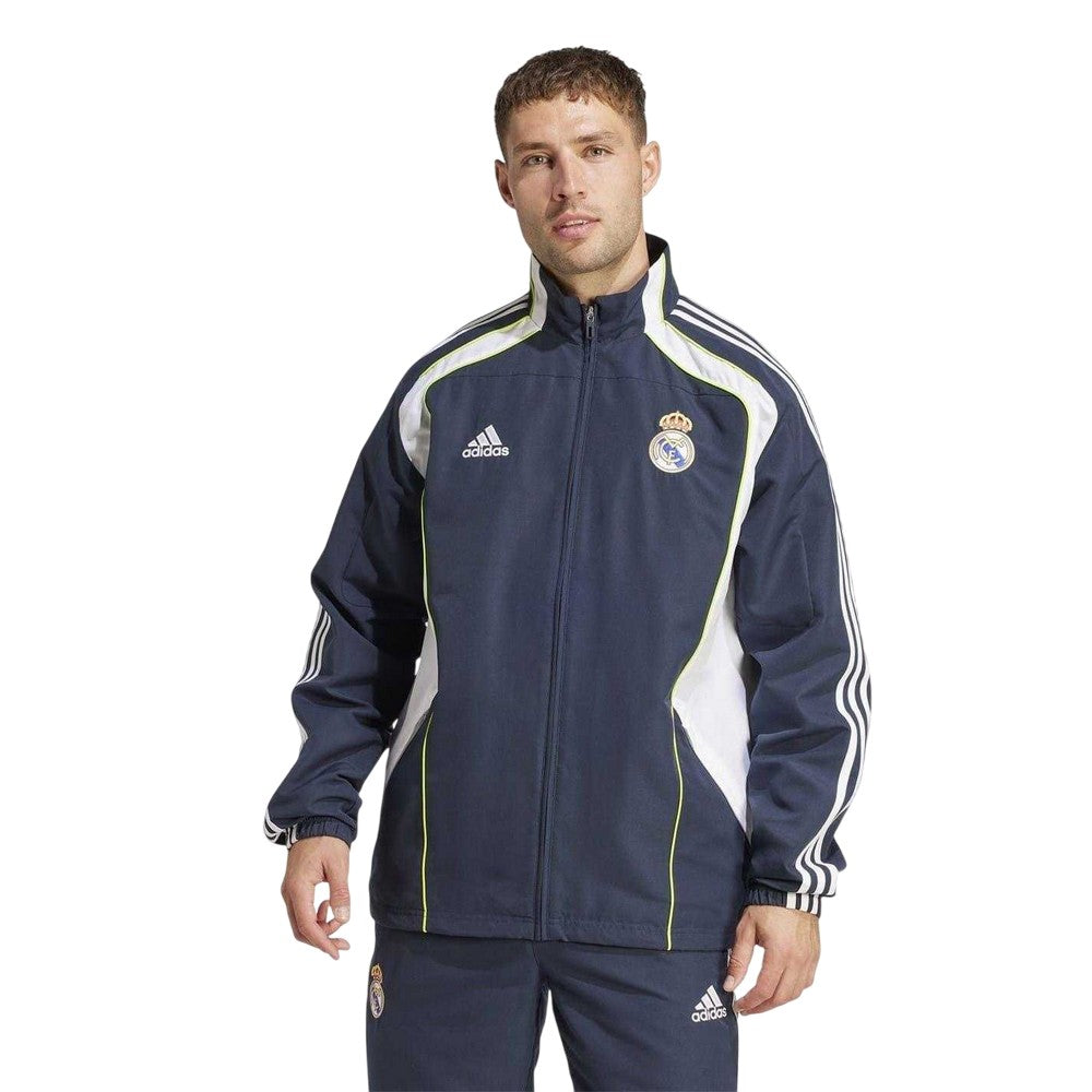 Night Navy - Side - Adidas Mens UBP Real Madrid CF Tracksuit Top