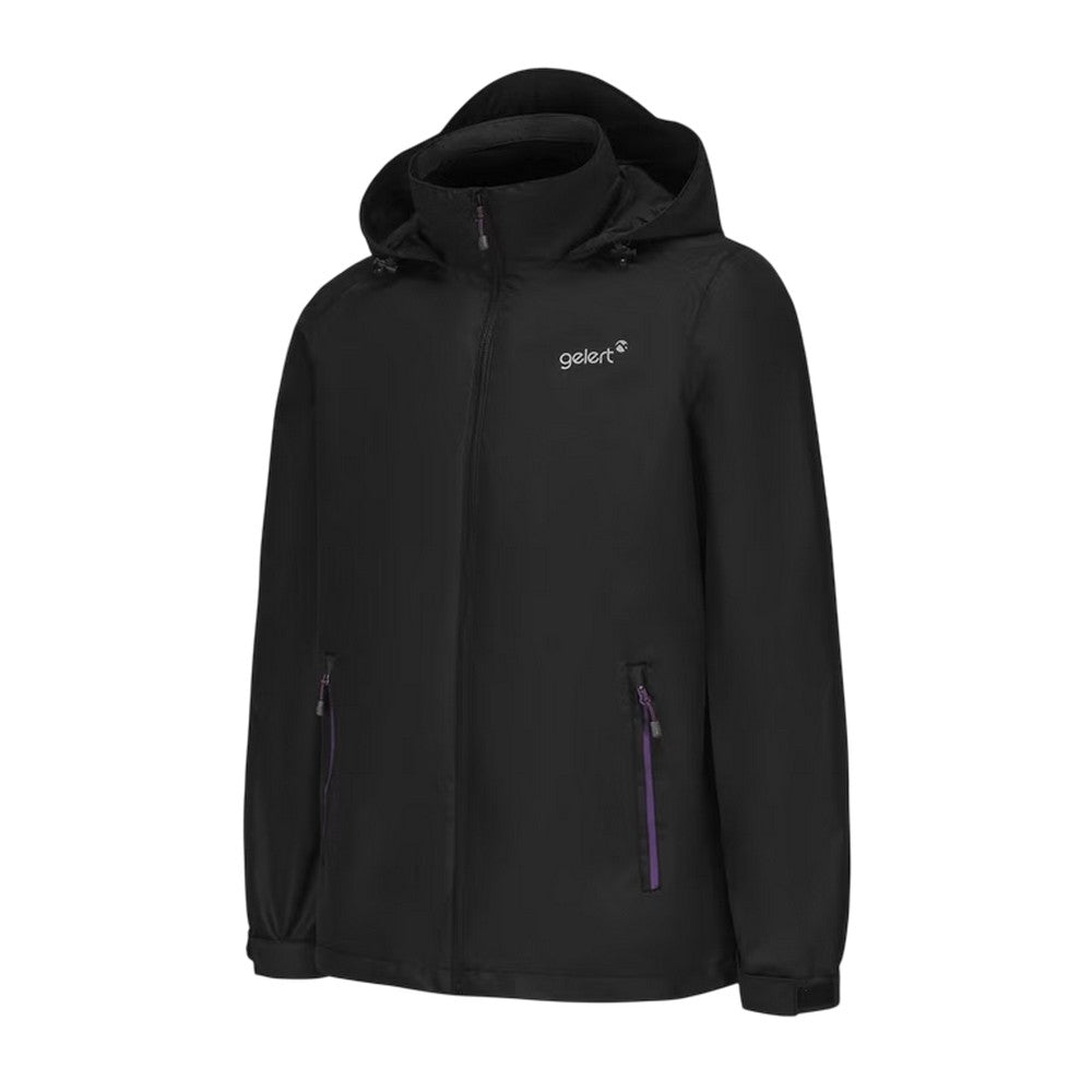 Black-Purple - Side - Gelert Womens-Ladies Horizon Waterproof Jacket