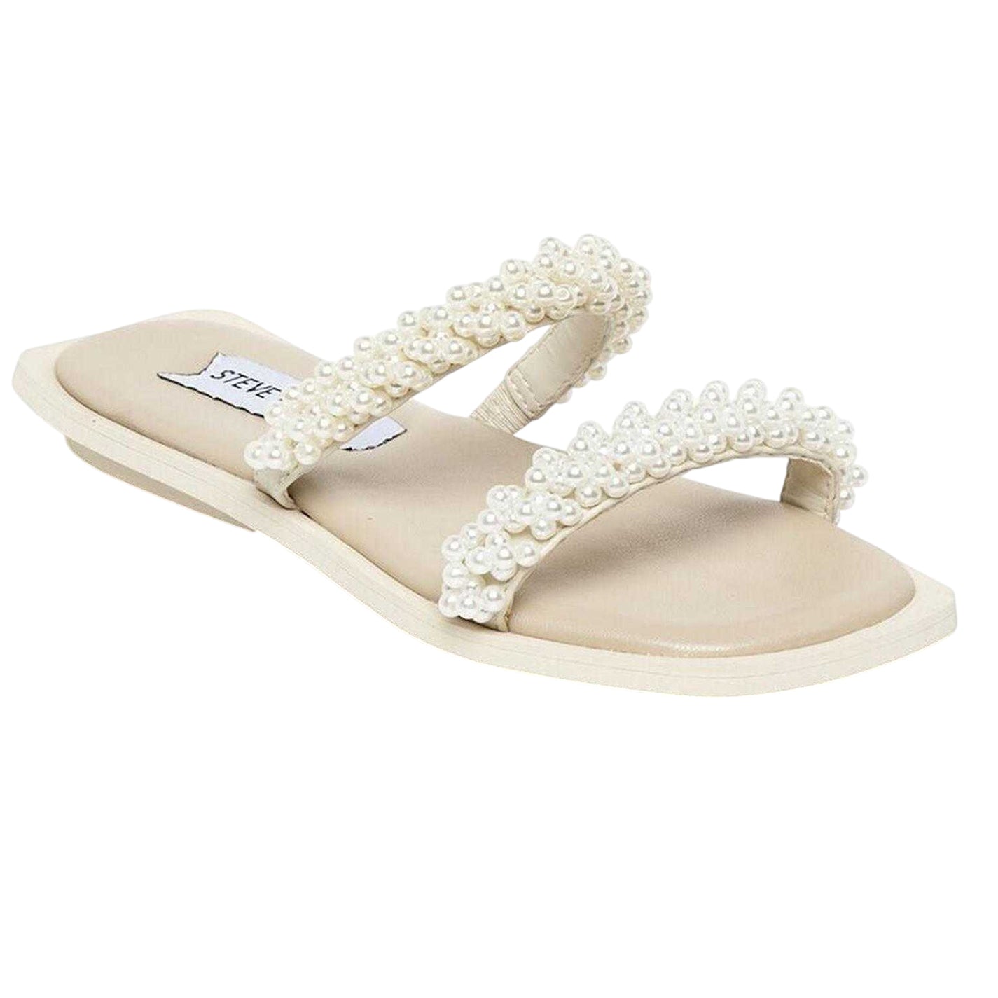 Off White - Lifestyle - Steve Madden Childrens-Kids Pearl Flat Strap