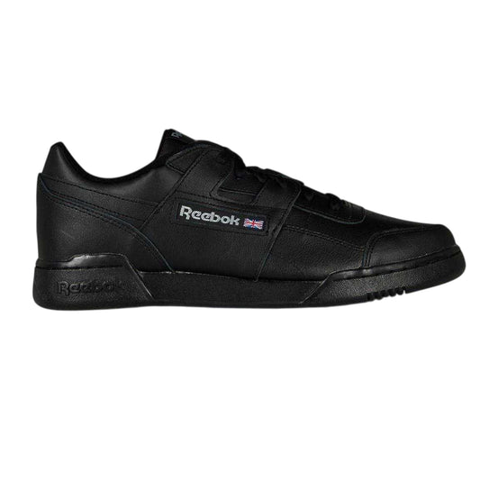 Black - Front - Reebok Mens Workout Plus Leather Trainers