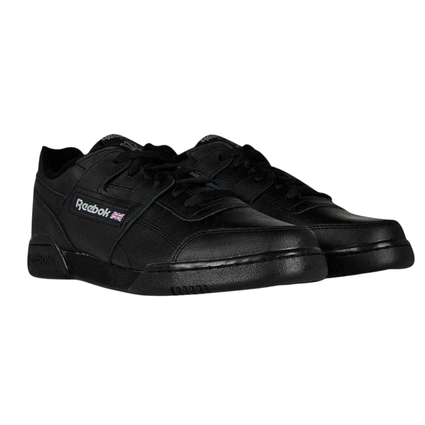 Black - Lifestyle - Reebok Mens Workout Plus Leather Trainers