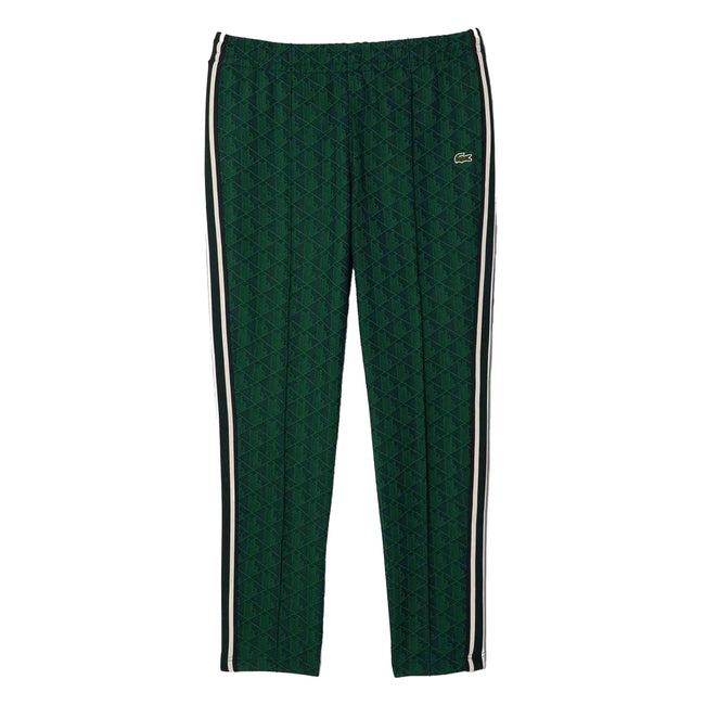 Green - Front - Lacoste Mens Paris Monogram Jogging Bottoms