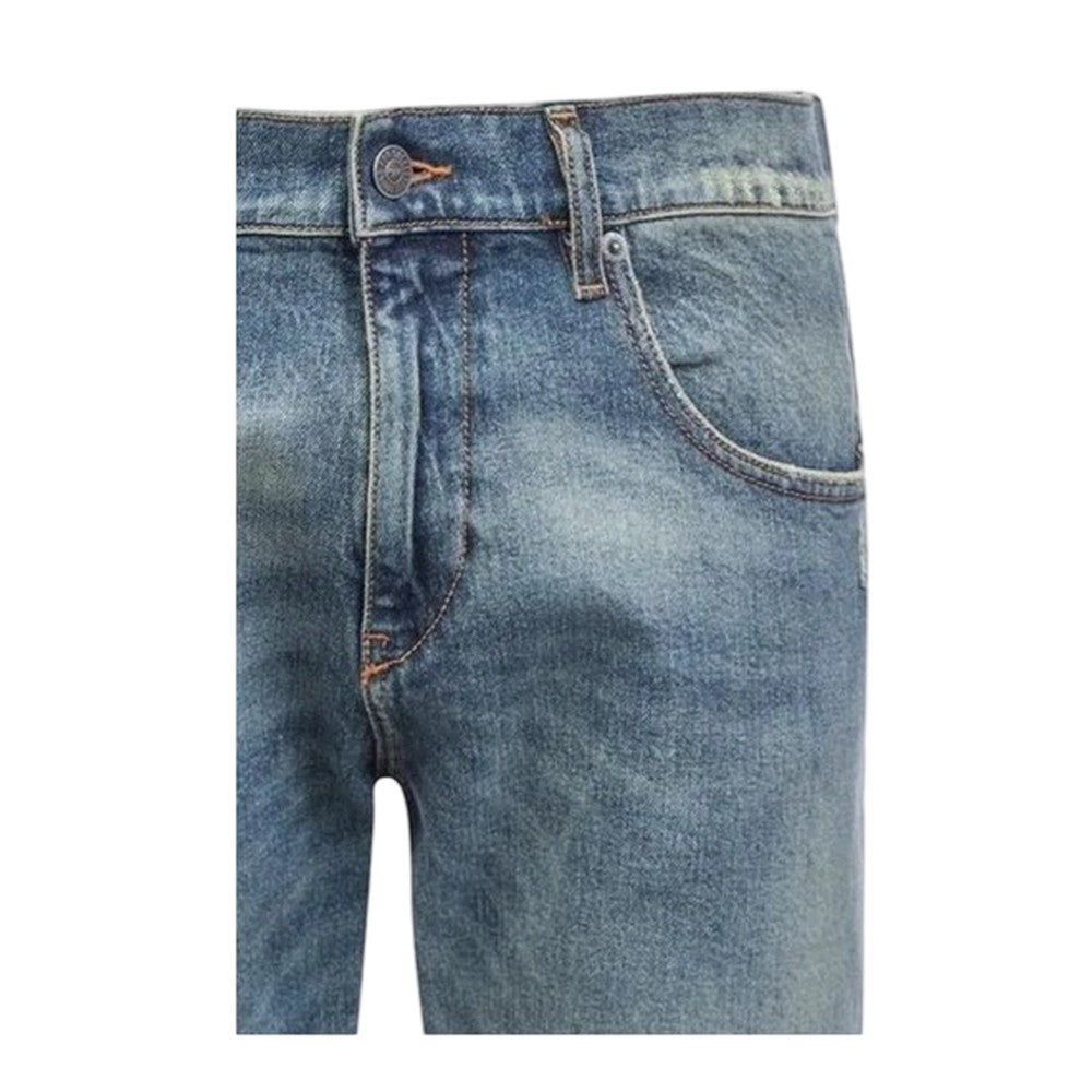 Blue - Side - Diesel Mens 2019 D-Strukt Denim Slim Jeans