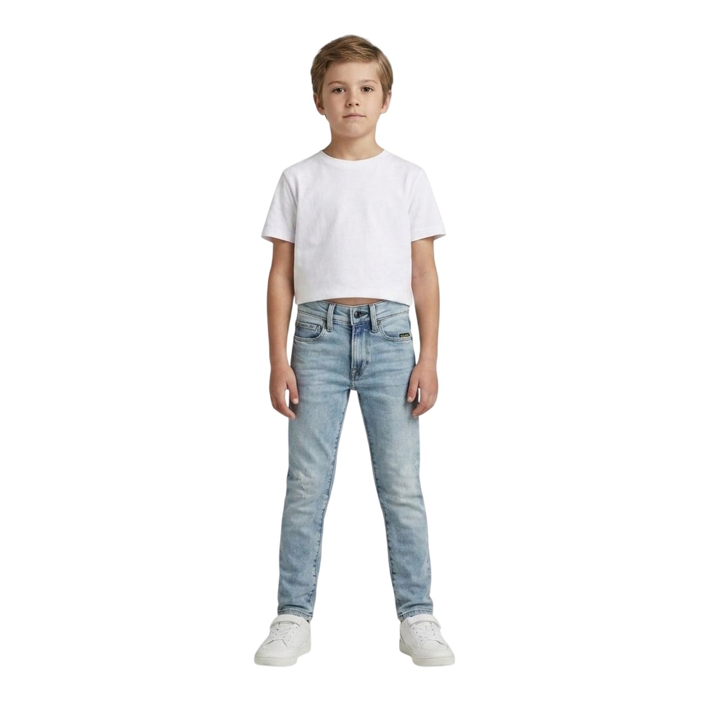 Light Blue - Lifestyle - G-Star Childrens-Kids 5 Pockets Straight Jeans