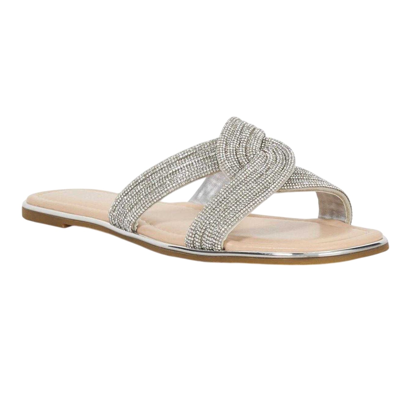 Silver - Lifestyle - Dune London Womens-Ladies Lo Lavenham Flat Slide