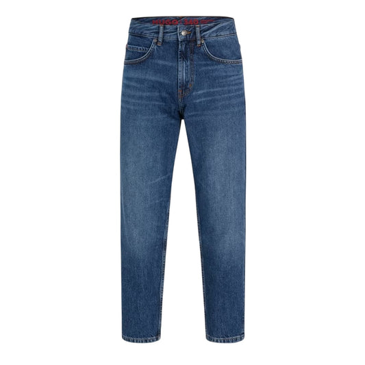 Bright Blue - Front - Hugo Mens 5 Pockets Straight Jeans