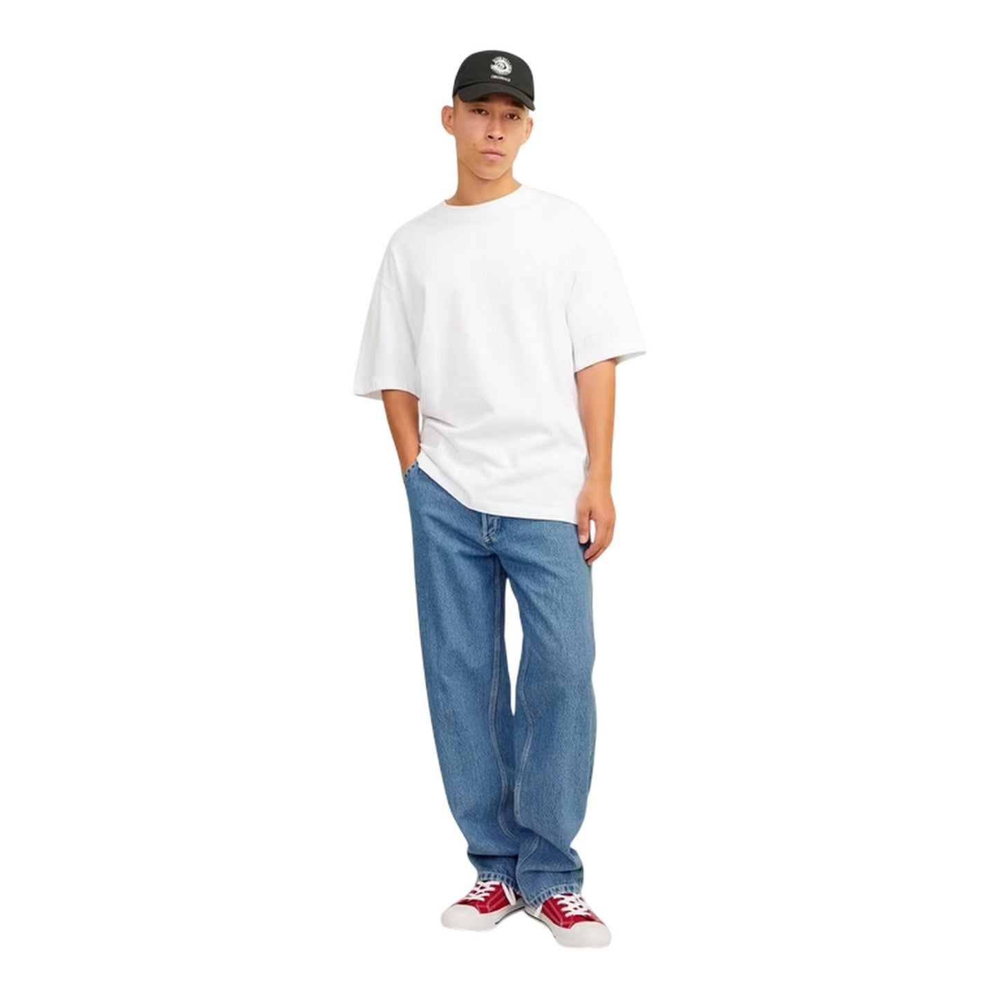 Blue Denim - Close up - Jack And Jones Mens Eddie Worker Relaxed Fit Jeans
