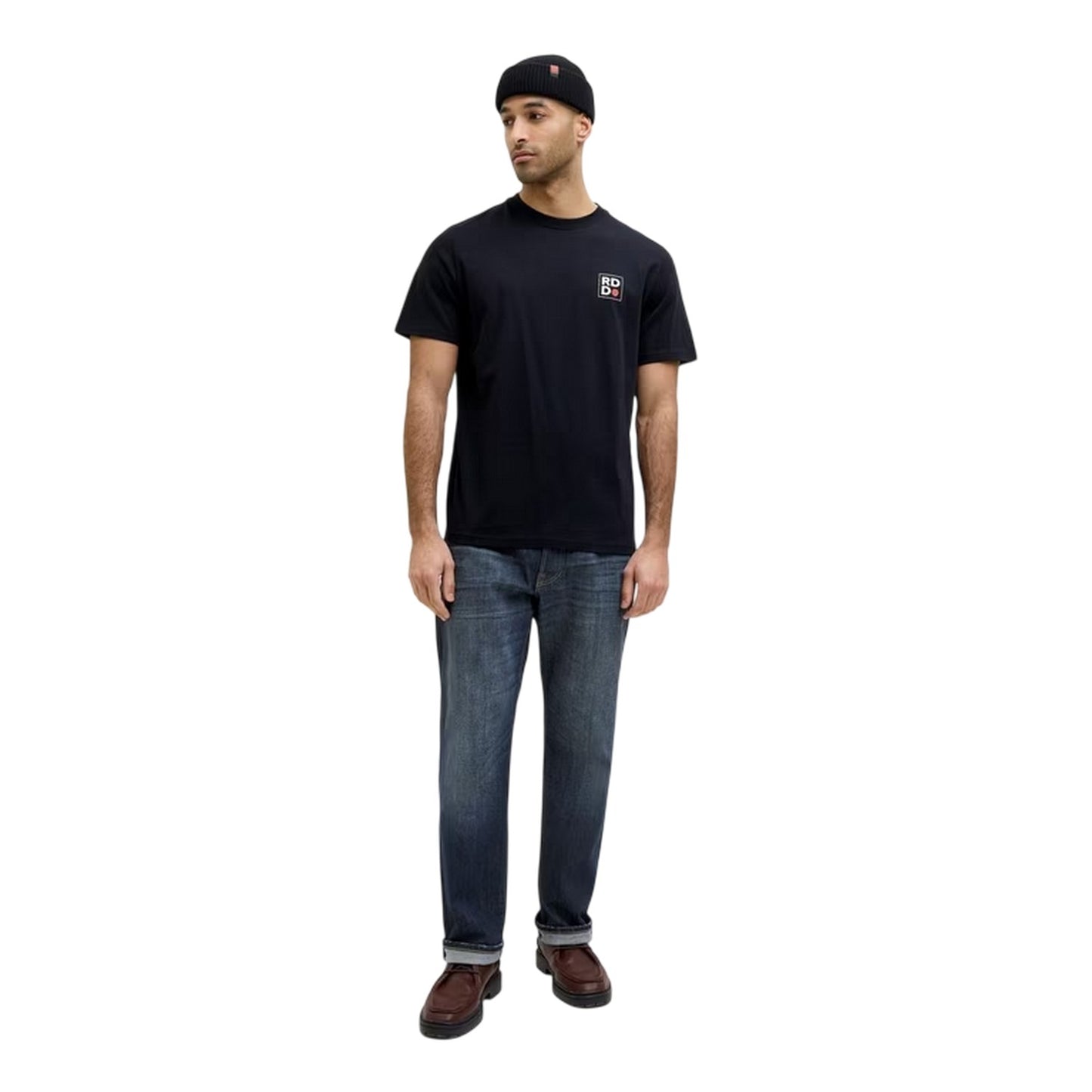 Dark Denim - Pack Shot - Jack And Jones Mens 5 Pockets Relaxed Fit Jeans