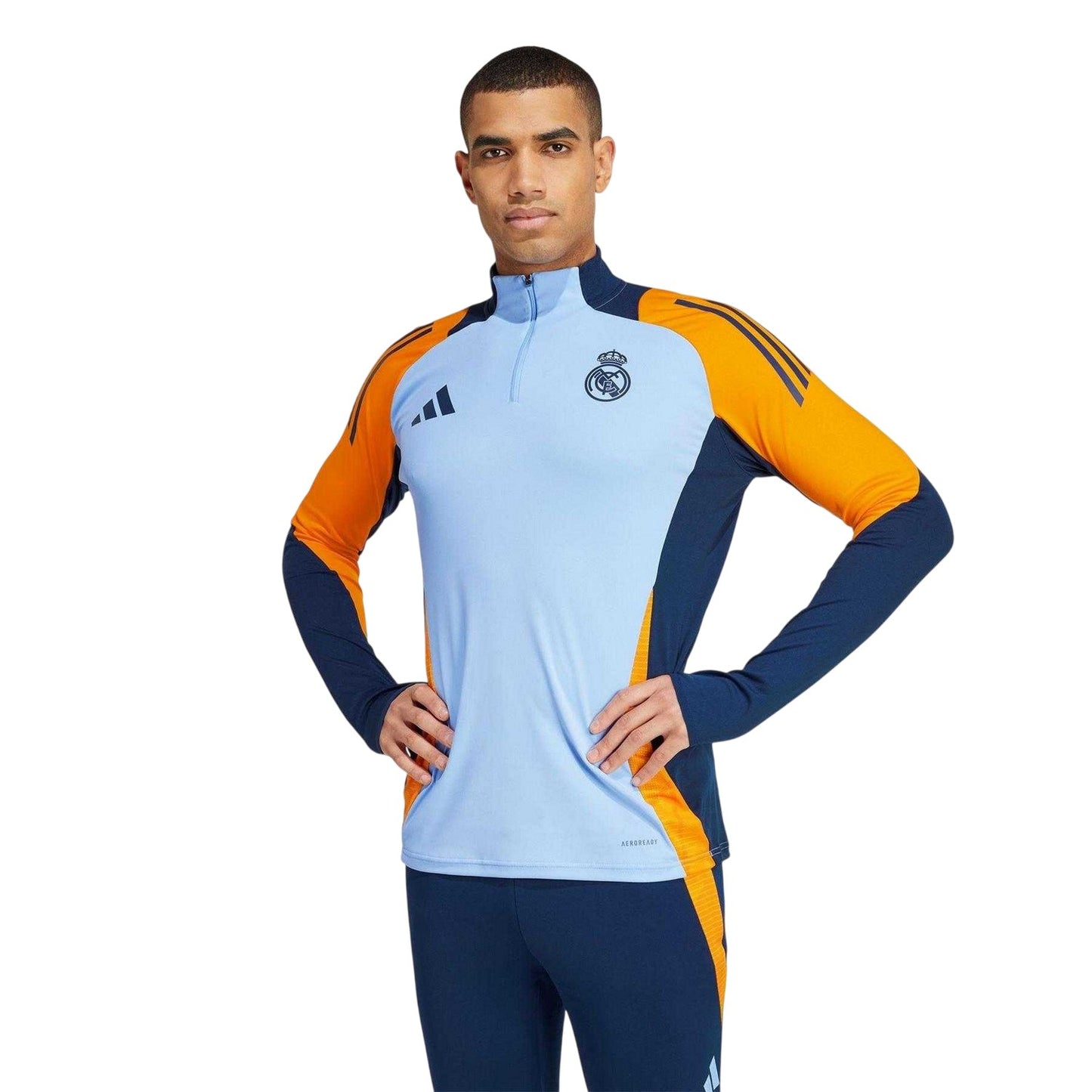 Blue-Glow Orange - Pack Shot - Adidas Mens Tiro 24 Competition Real Madrid CF Tracksuit Top