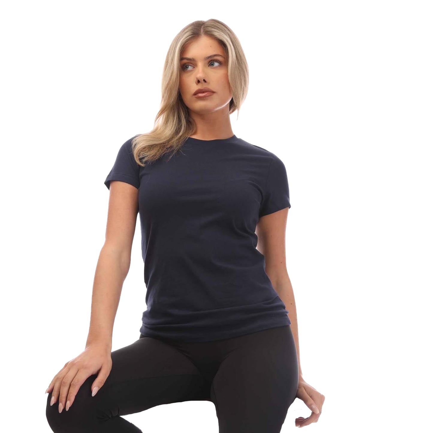 Navy - Lifestyle - Puma Womens-Ladies Plain T-Shirt