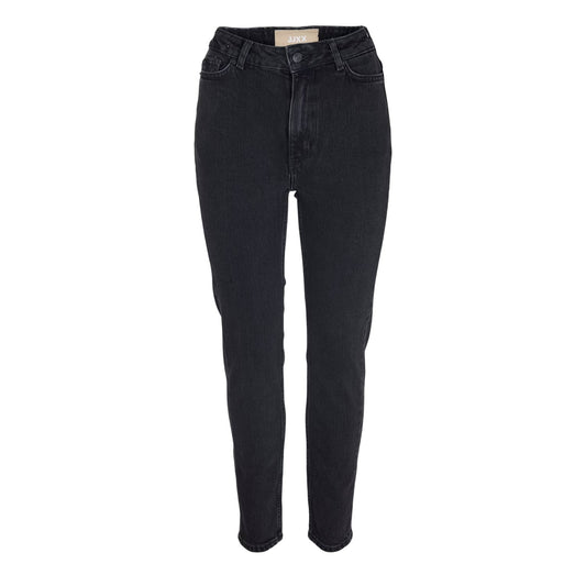 Black Denim - Front - JJXX Womens-Ladies 5 Pockets Slim Jeans