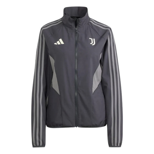 Carbon - Front - Adidas Womens-Ladies Juventus Tracksuit Top