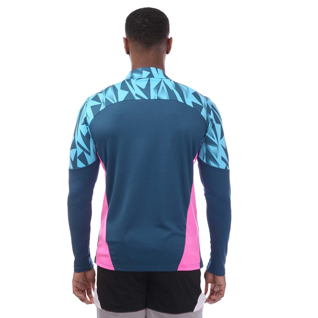 Blue - Back - Puma Mens Individual Final Quarter Zip Training Top