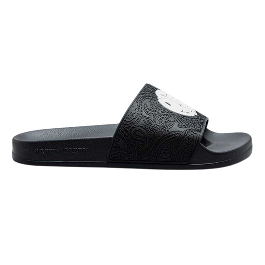 Black-White - Front - Pretty Green Mens Okala Flat Slides
