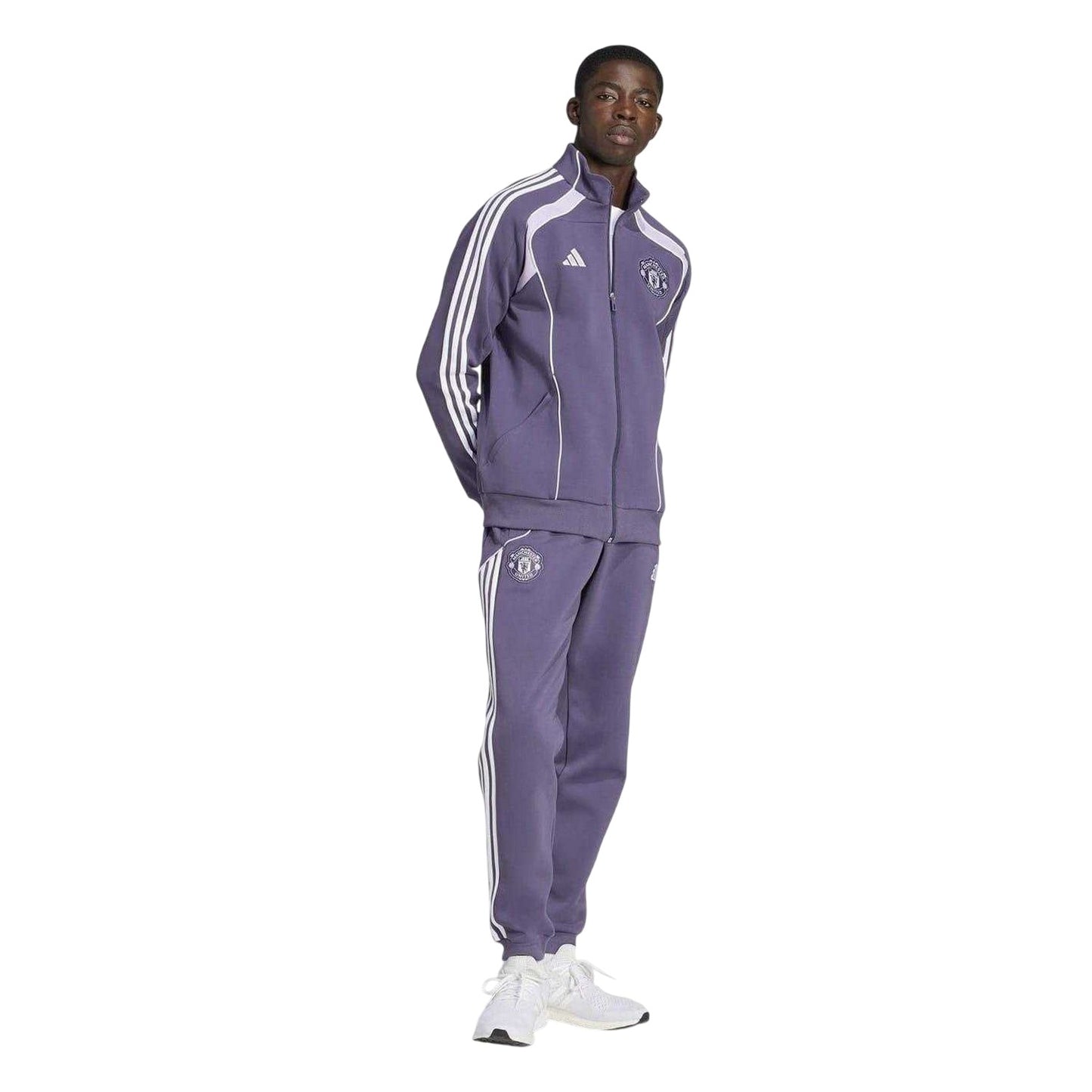 Purple - Lifestyle - Adidas Mens UBP Manchester United FC Tracksuit Top