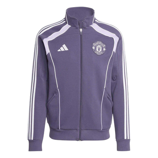 Purple - Front - Adidas Mens UBP Manchester United FC Tracksuit Top