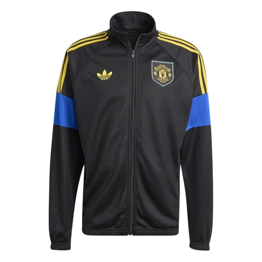 Black - Front - Adidas Mens Lifestyler Manchester United FC Track Jacket