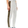Cream - Side - Lacoste Mens Colour Block Jogging Bottoms