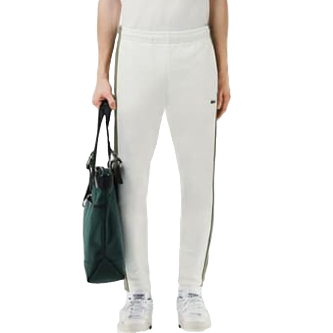 Cream - Lifestyle - Lacoste Mens Colour Block Jogging Bottoms