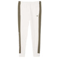 Cream - Front - Lacoste Mens Colour Block Jogging Bottoms