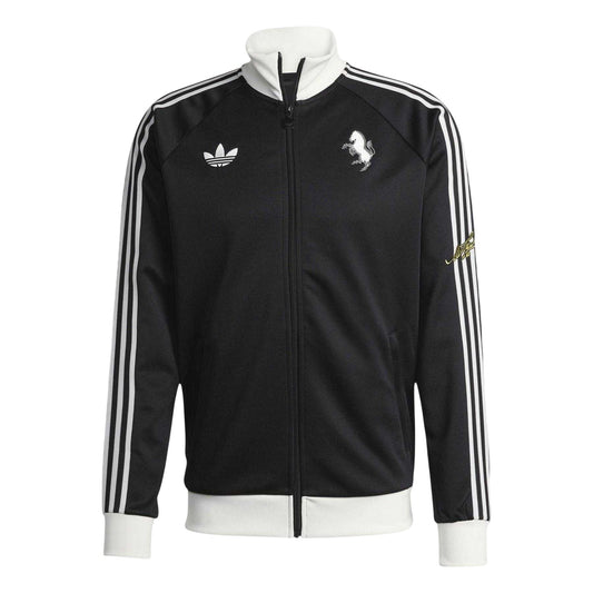 Black-White - Front - Adidas Mens Originals Juventus FC Tracksuit Top