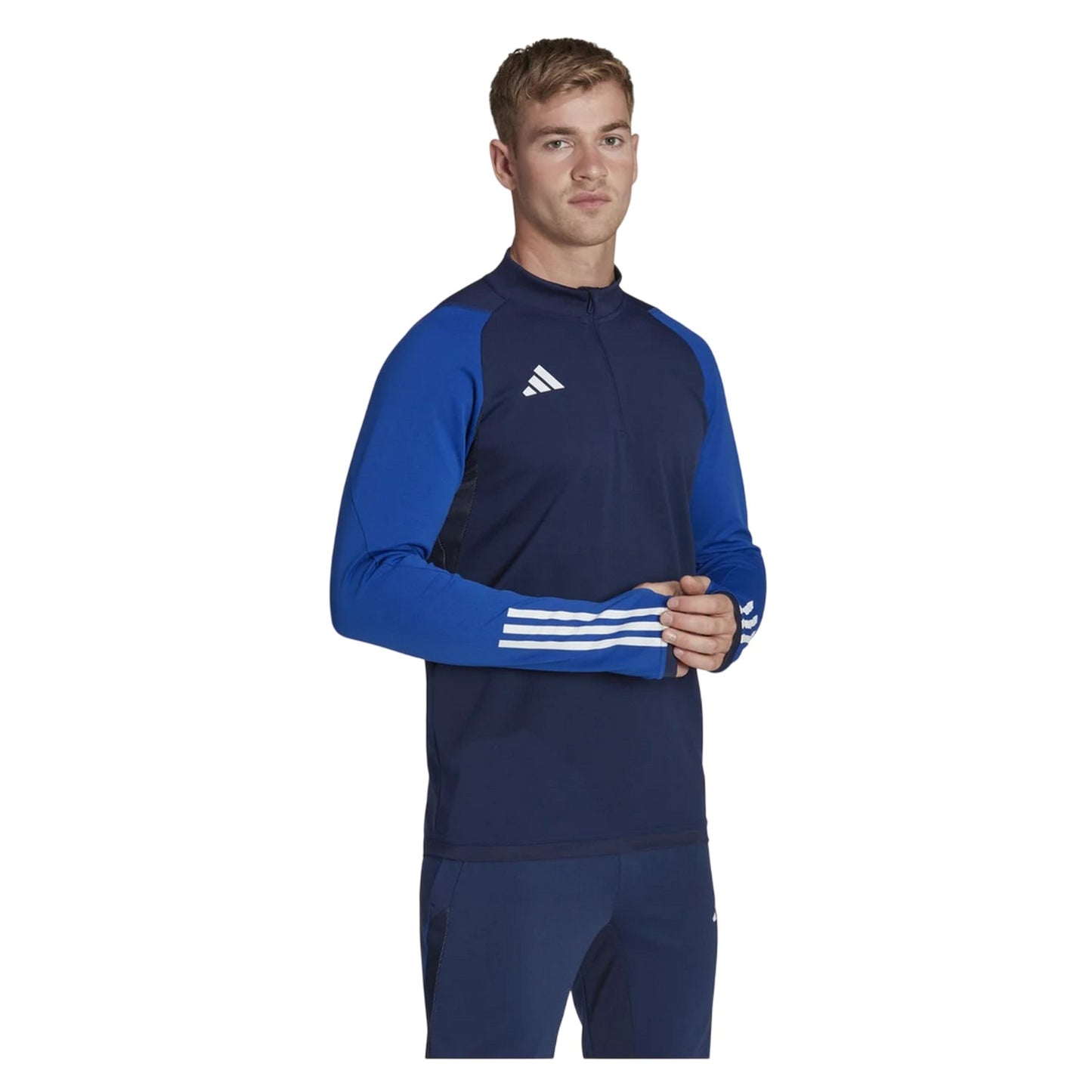 Team Navy Blue - Pack Shot - Adidas Mens Tiro 23 Competition Zipped Tracksuit Top