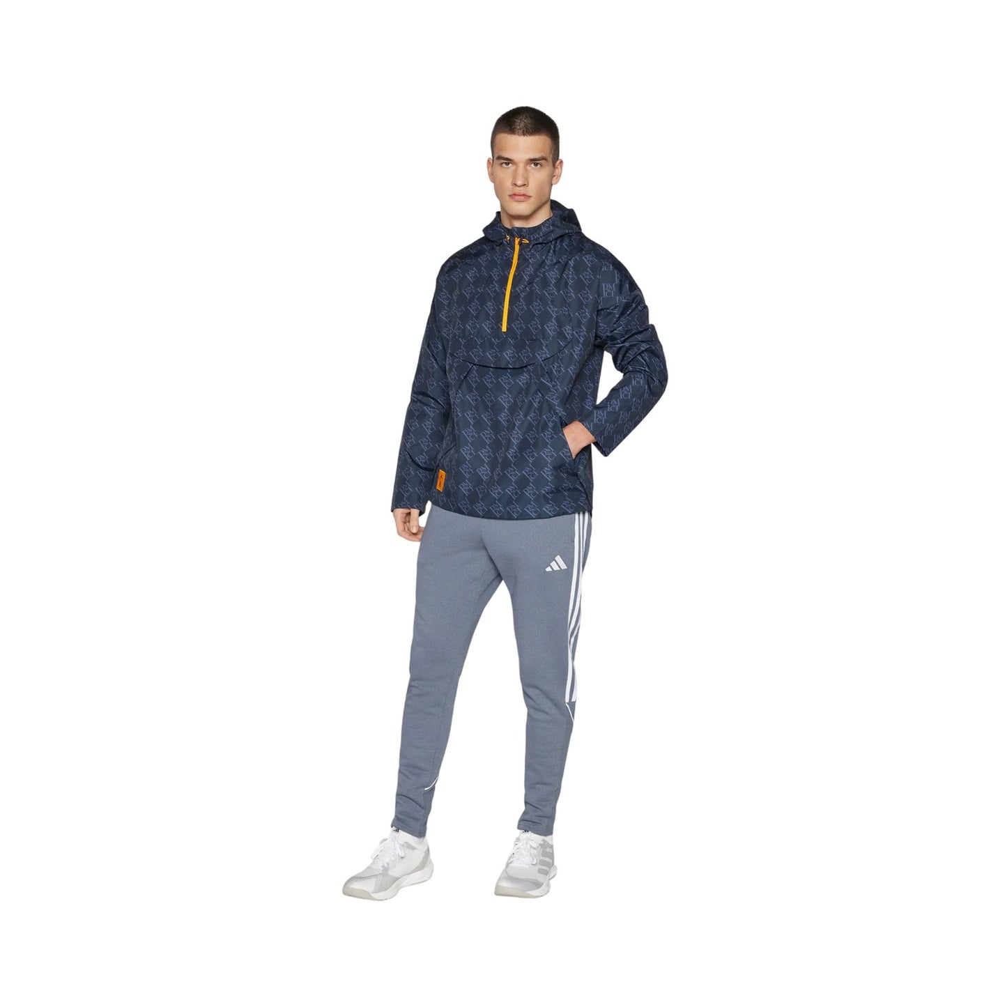 Night Navy - Pack Shot - Adidas Mens Real Madrid Seasonal Monogram Anorak