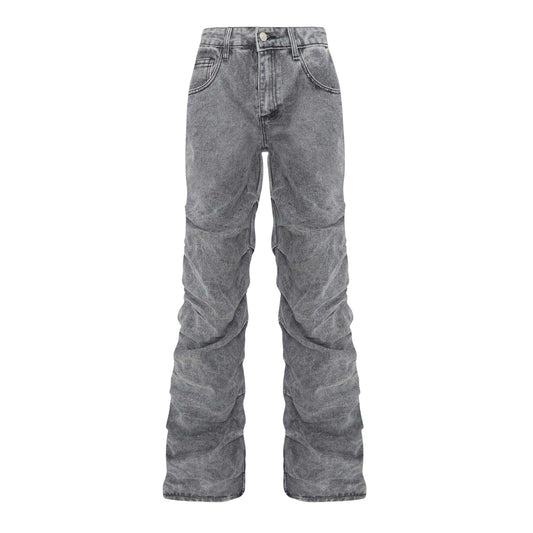 Black - Front - I Saw It First Womens-Ladies Ruched Straight Jeans