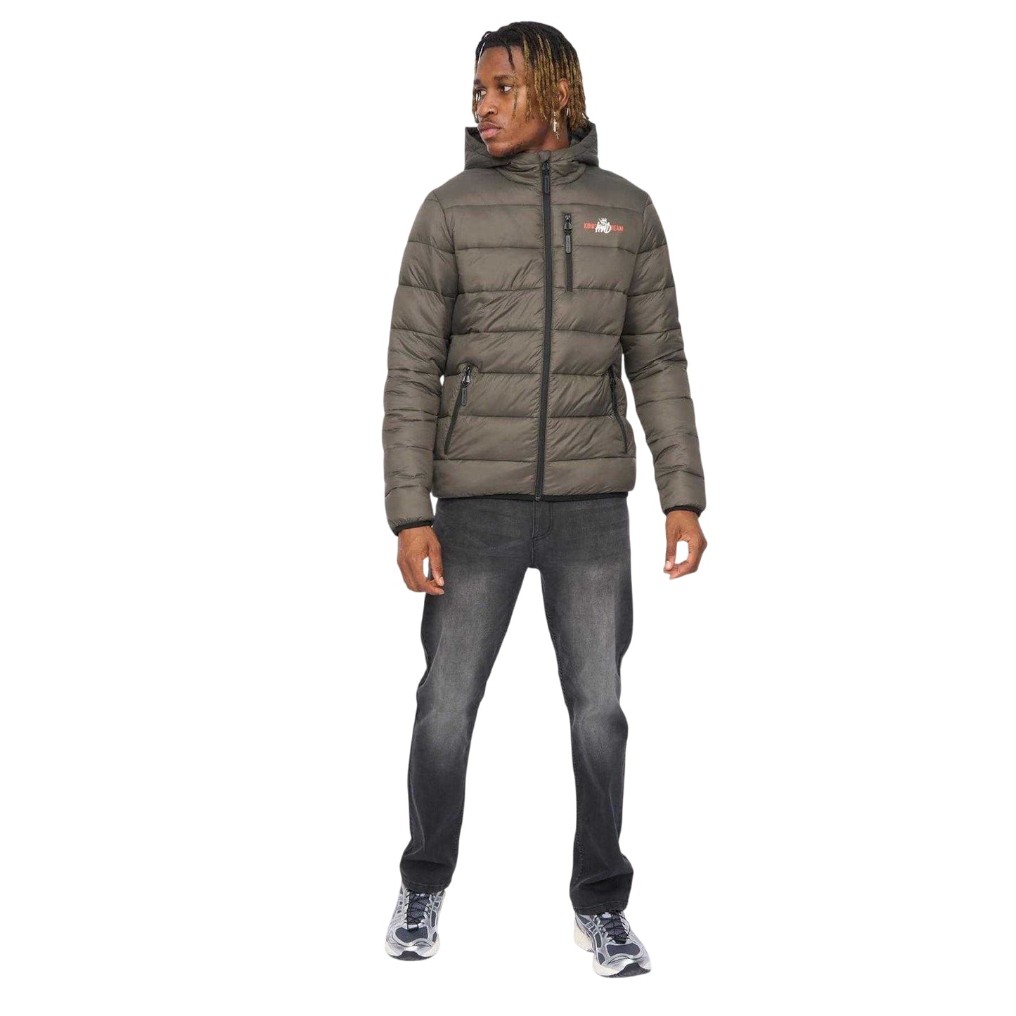 Green - Lifestyle - Kings Will Dream Mens Polyester Puffer Jacket