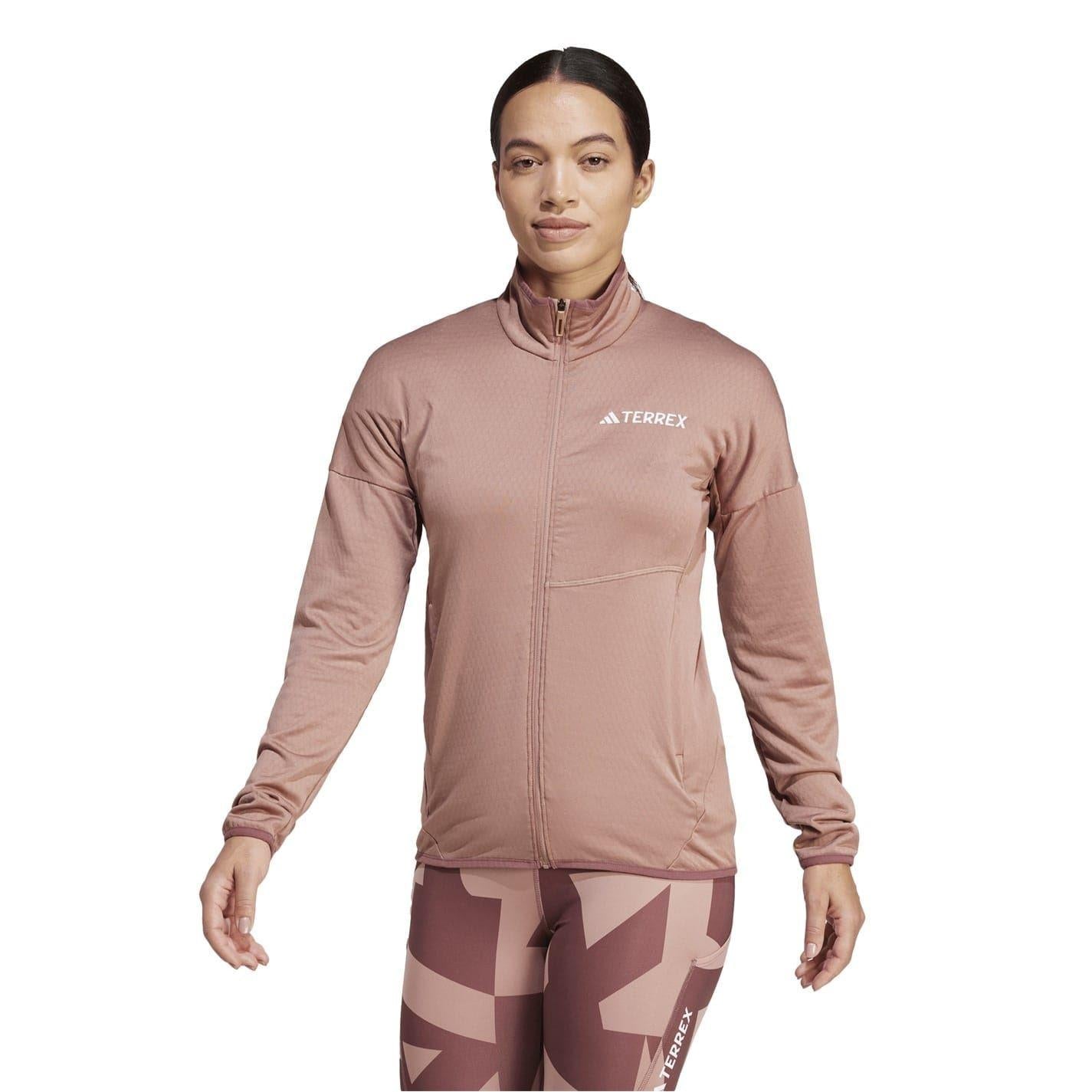 Warm Clay - Pack Shot - Adidas Womens-Ladies Terrex Xperior Climawarm Full Zip Track Top