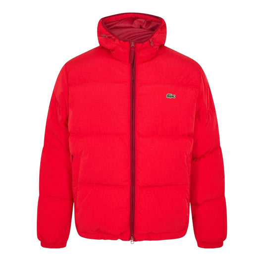 Red - Front - Lacoste Mens Heavyweight Quilted Puffer Jacket