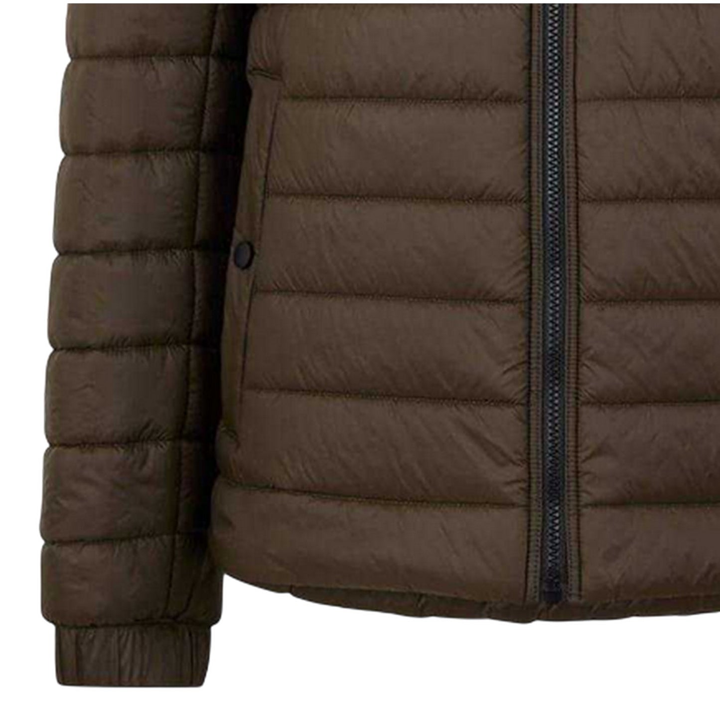 Dark Green - Lifestyle - Hugo Mens Horizontal Stripe Puffer Jacket