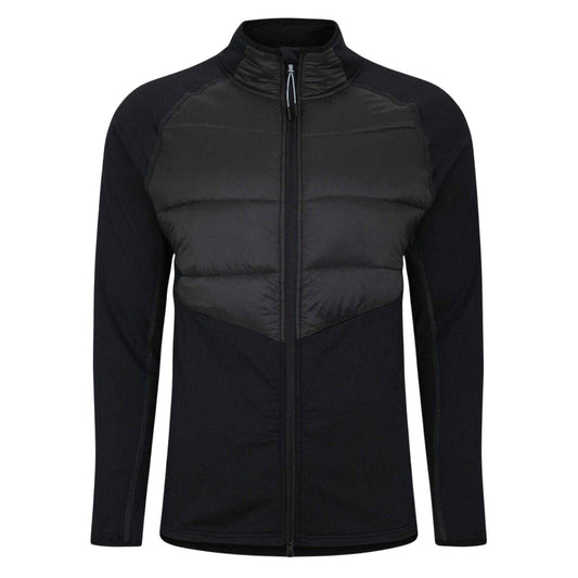 Black - Front - Umbro Mens Fleece Hybrid Jacket